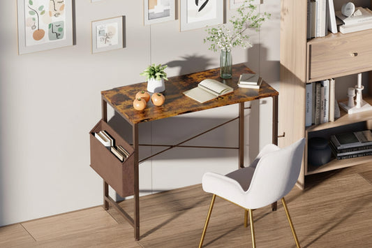 Small Space 32” Computer Desk – Compact Desk with Storage Bag
