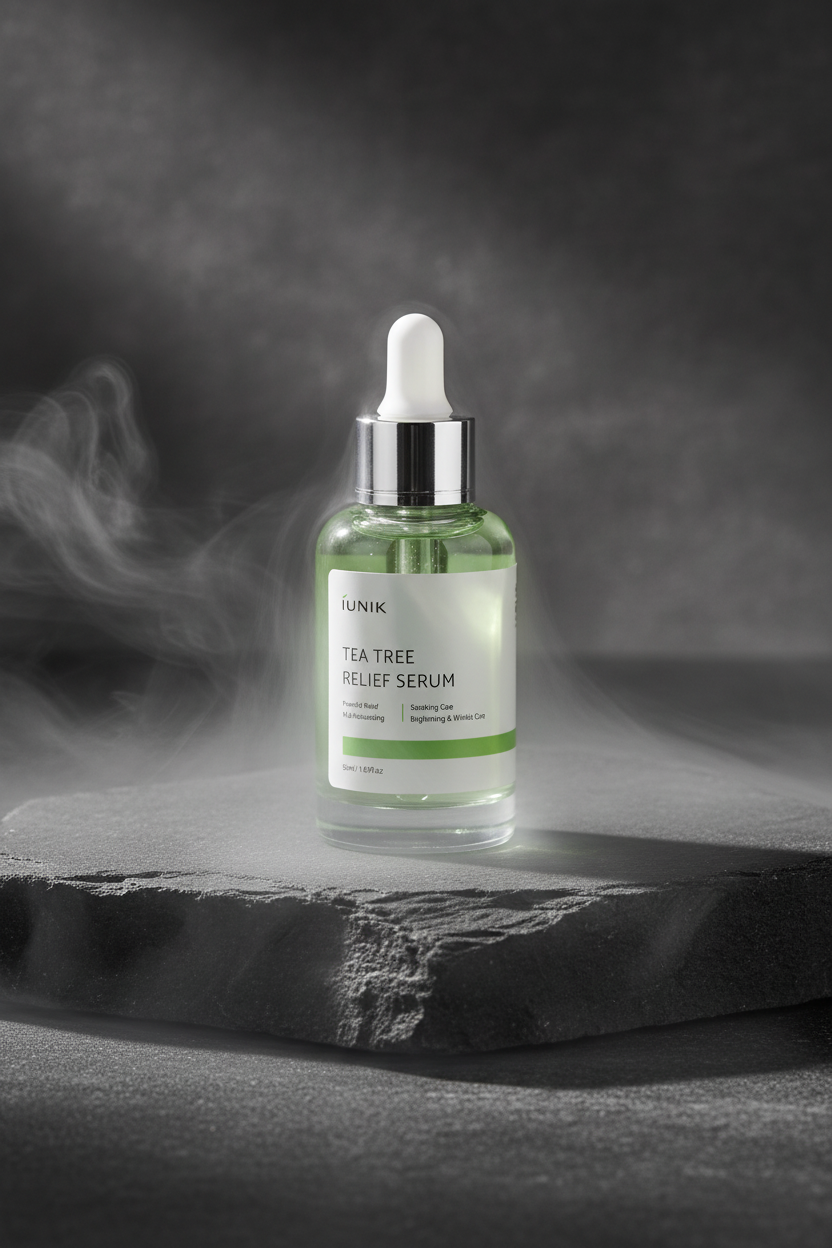 iUNIK Tea Tree Relief Serum 50ml – Ser calmant cu arbore de ceai și Centella