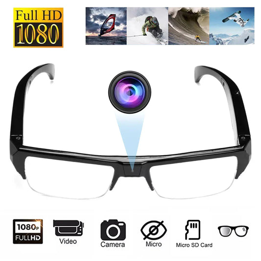 1080P HD Camera Glasses – Wearable Mini Video Recorder with Audio