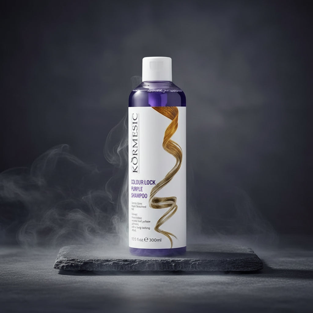 Purple Shampoo 300ml – Șampon Violet Fixare Culoare | Elimină Tonuri Galbene | Păr Vopsit, Decolorat & Grizonat | CPNP