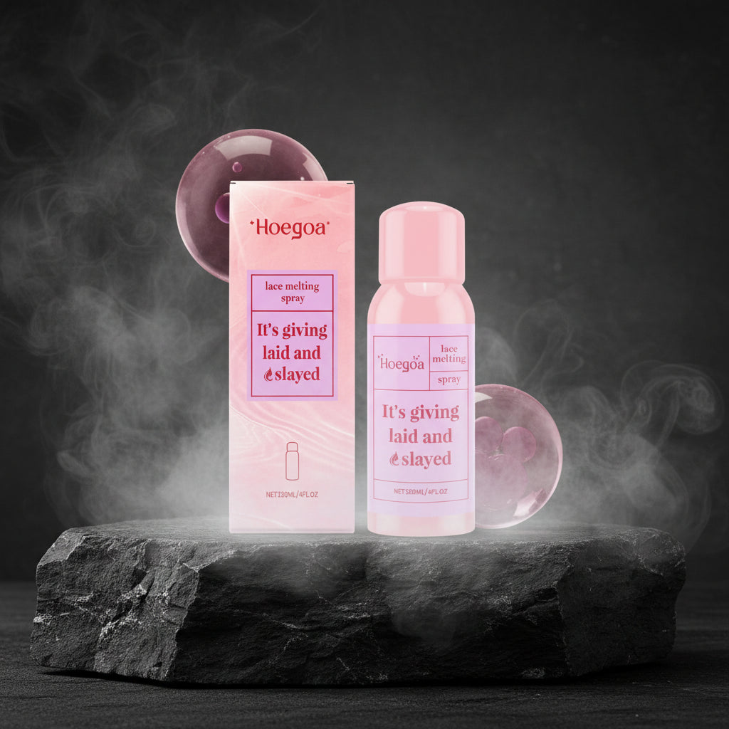 HOEGOA Spray Adeziv Peruci Lace Front 120ml – Rezistent la Apă | Fixare Puternică & Invizibilă