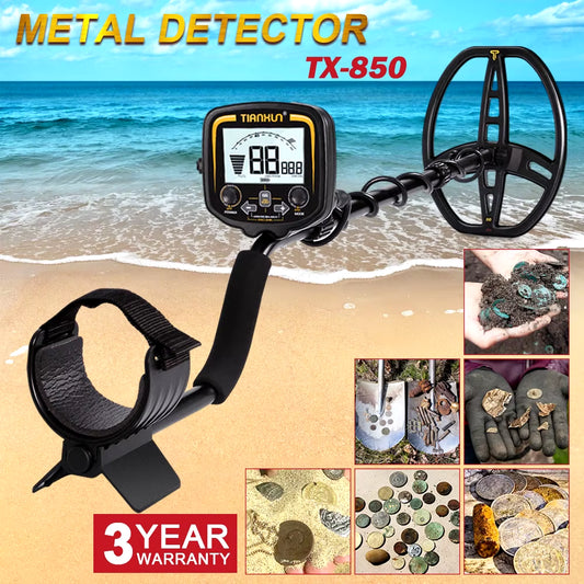 TX-850 Metal Detector Underground Professional Depth 2.5M Scanner Search Finder Gold Detector Treasure Hunter Pinpointer 11Inch