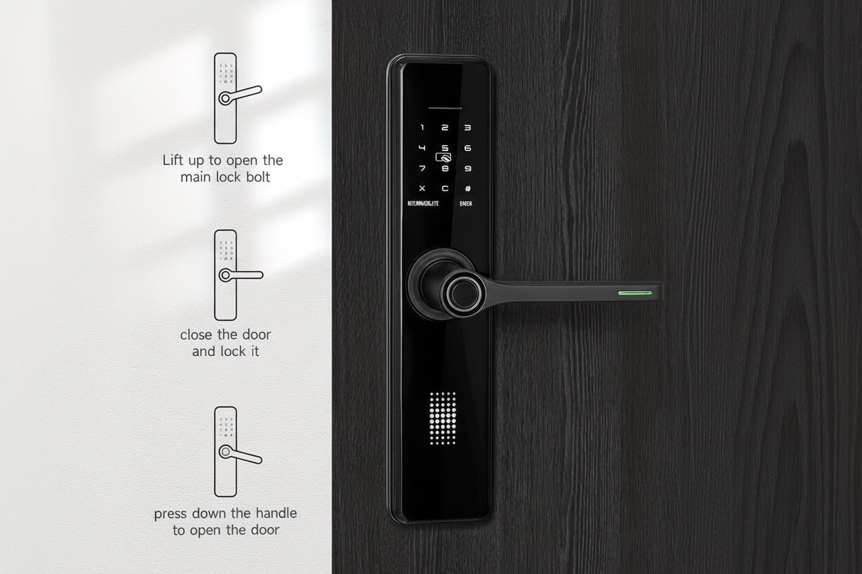 Smart WiFi Door Lock with Keypad & App Control – Keyless Entry System