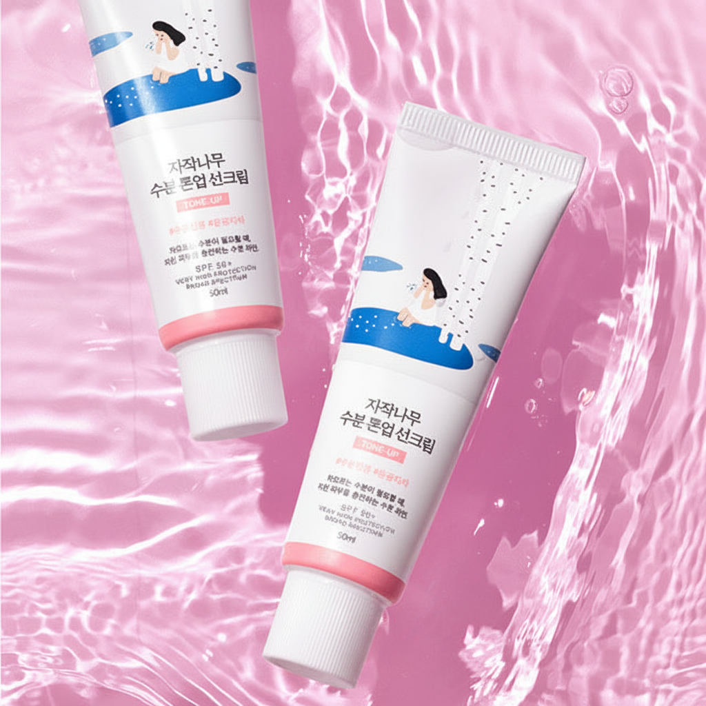Round Lab Birch Juice Moisturizing Tone Up Sunscreen 50ml SPF50+ PA++++ – Cremă Solară Tone-Up cu Sevă de Mesteacăn
