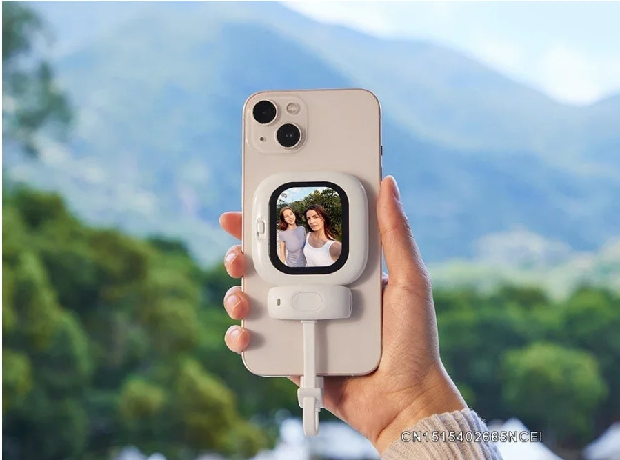 Zuno Vlog Mate Mini AMOLED Selfie Monitor – Magnetic Vlog Screen with Remote for iPhone