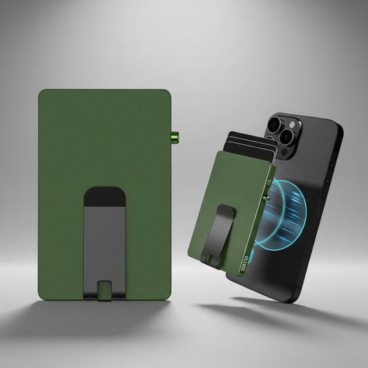Minimalist Pop-Up Wallet with Money Clip – Aluminum RFID Slim Card Holder