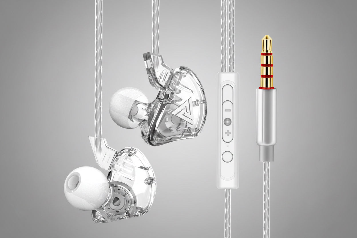 Original QKZ AK6 Copper Driver Hifi Wired Earphone Race Sport Headphone Bass Stereo Headset Music Earbuds 3.5MM in Ear with Mic