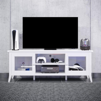 Modern 55" TV Stand Storage Cabinet – 2 Cubbies & 2 Shelves