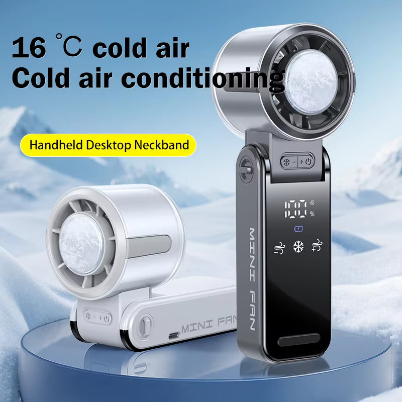 Portable Fans 29,000 RPM Collapsible Foldable TEC Superconducting Cooling Mini Portable Fan Air Cooler Minifan