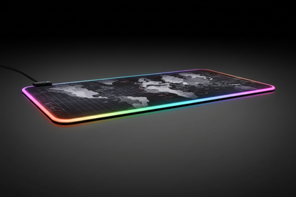 Dragon RGB Gaming Mouse Pad – Large World Map LED Mat