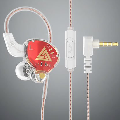 Original QKZ AK6 Copper Driver Hifi Wired Earphone Race Sport Headphone Bass Stereo Headset Music Earbuds 3.5MM in Ear with Mic