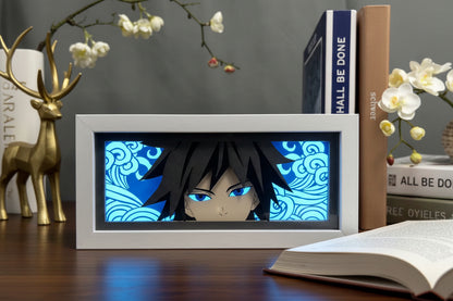 Demon Slayer Giyu LED Light Box – Anime Decorative Night Lamp