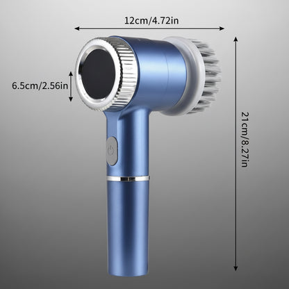 Electric Cleaning Brush Set Portable Cordless Electric Spin Scrubber Waterproof Digital Display Handheld Scrubber for Kitchen