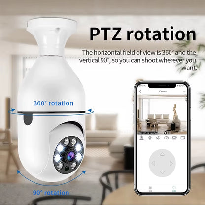 2.4G E27 Light Bulb Wifi Camera Night Version Security Protection 360° IP Camara Vigilancia IR Smart Home CCTV Bubble Camera