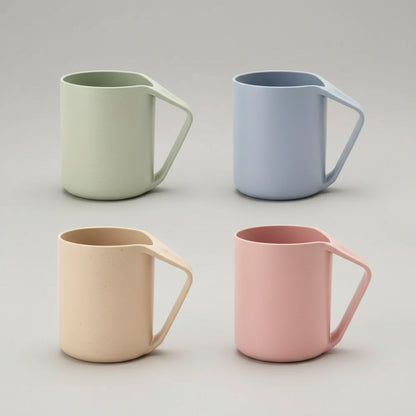 Eco-Friendly Wheat Straw Fiber Coffee Mugs - Set of 4