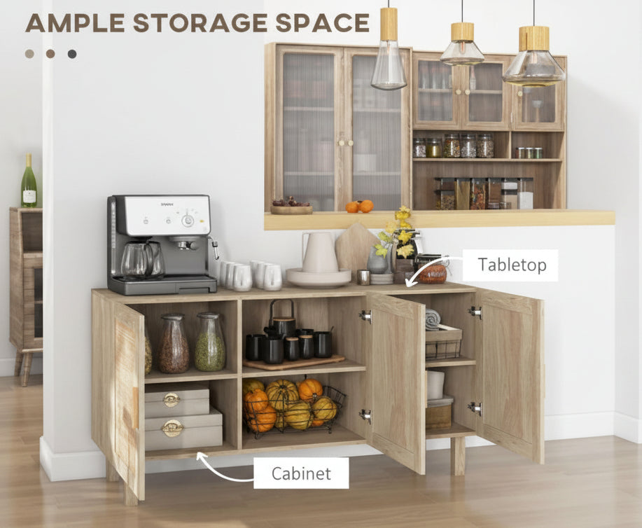 Modern Sideboard Buffet Cabinet – Kitchen & Coffee Bar Storage