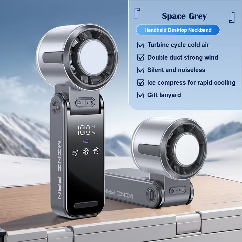 Portable Fans 29,000 RPM Collapsible Foldable TEC Superconducting Cooling Mini Portable Fan Air Cooler Minifan