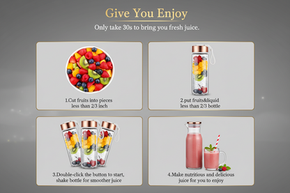 BlendGo™ Portable USB Juicer Blender – Rechargeable Smoothie Maker