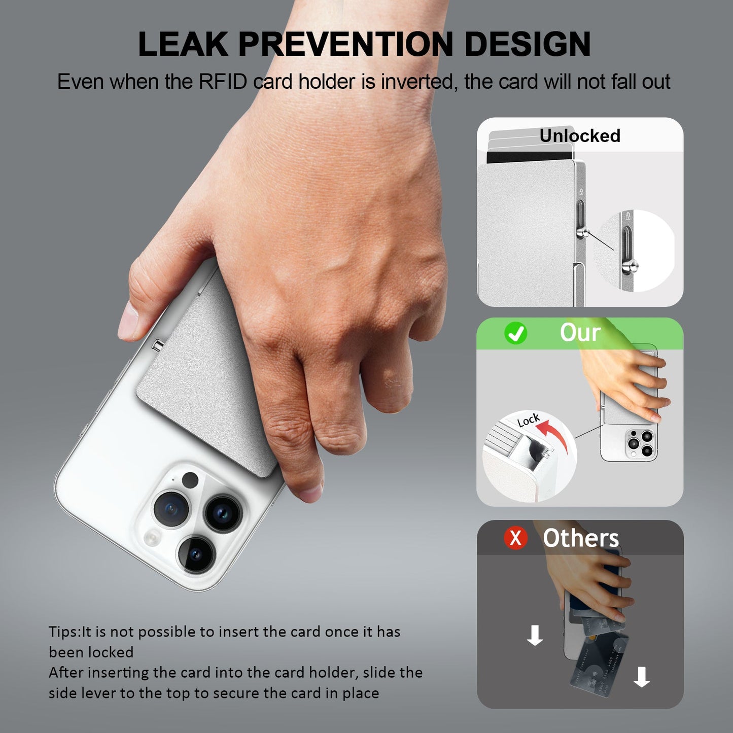 MagSafe RFID Blocking Wallet with Stand – Slim Magnetic Card Holder