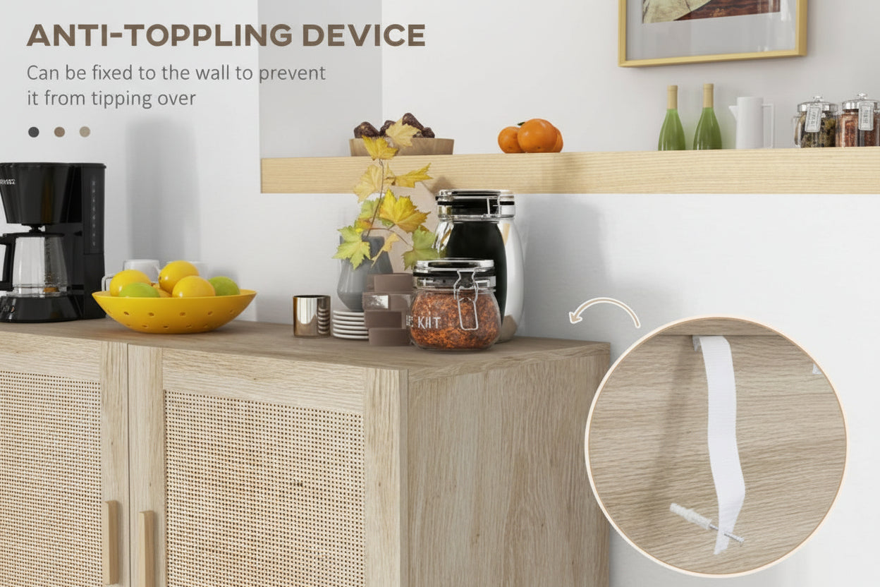 Modern Sideboard Buffet Cabinet – Kitchen & Coffee Bar Storage