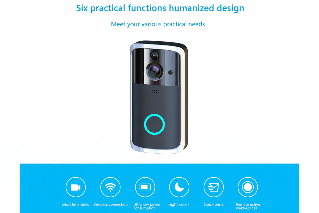 Smart WiFi Video Doorbell – HD Security Camera with Motion Detection