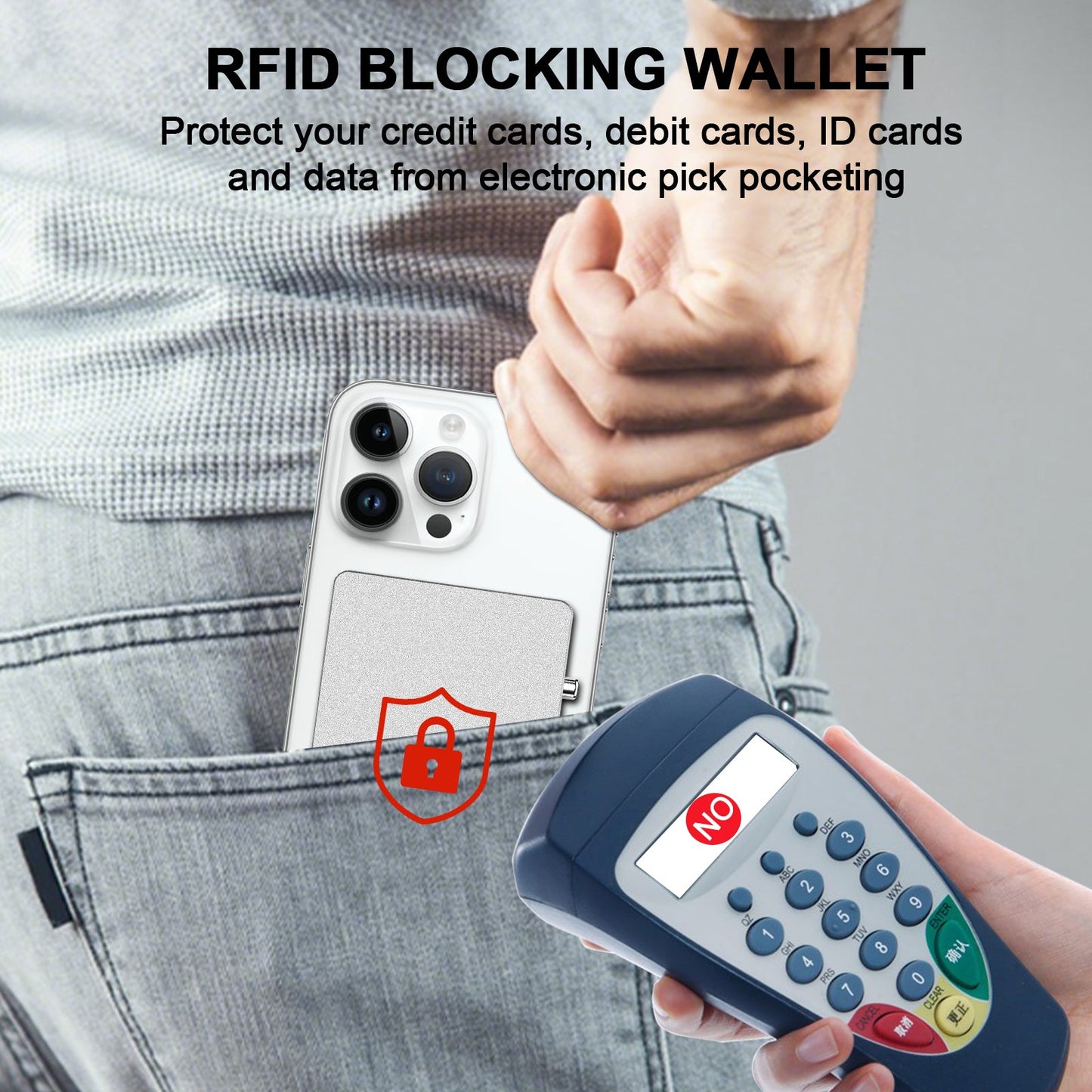 MagSafe RFID Blocking Wallet with Stand – Slim Magnetic Card Holder