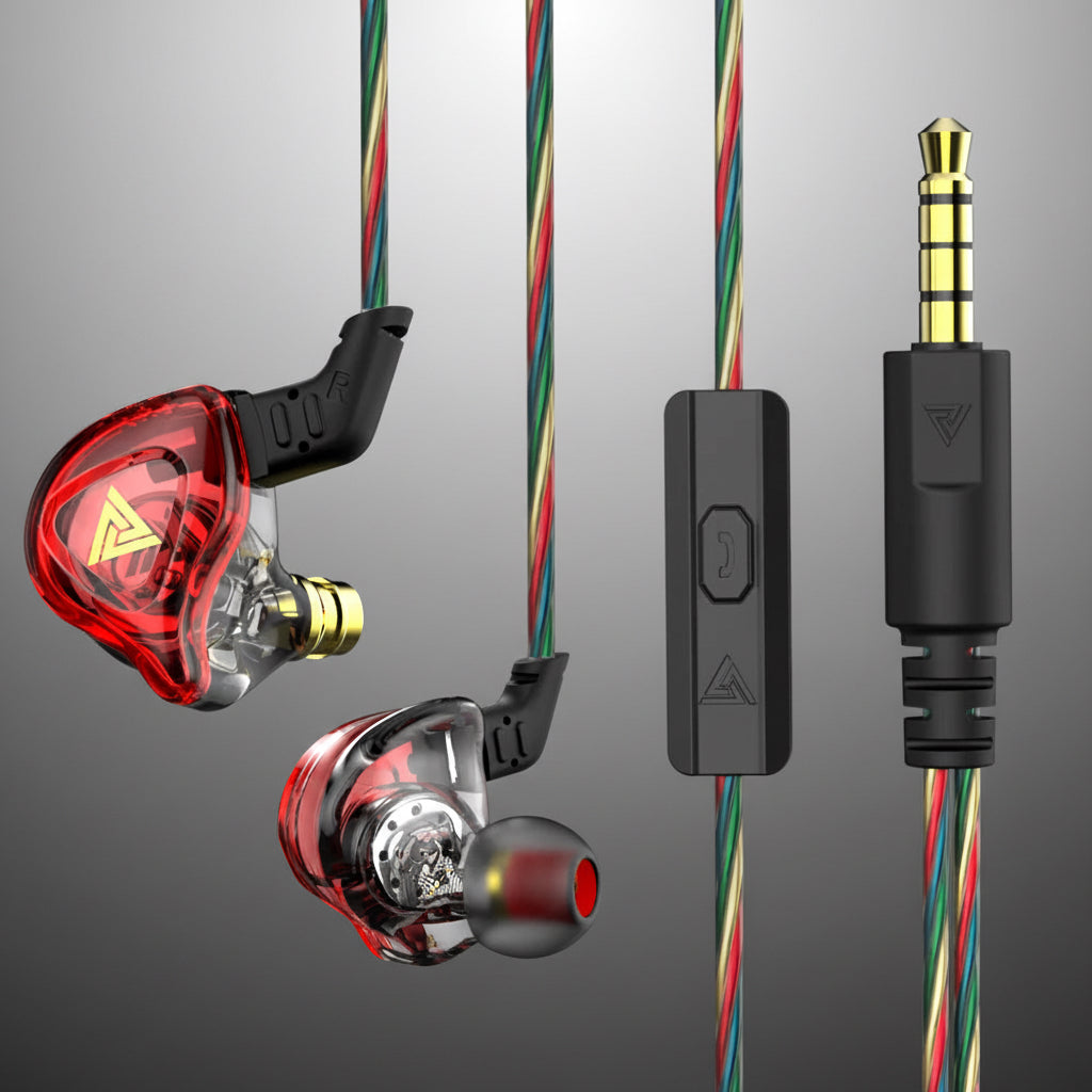 Original QKZ AK6 Copper Driver Hifi Wired Earphone Race Sport Headphone Bass Stereo Headset Music Earbuds 3.5MM in Ear with Mic