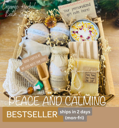 Organic Rose Gift Basket, Spa Set