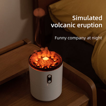 Volcanic Flame Aroma Diffuser – USB Portable Jellyfish Humidifier & Night Light