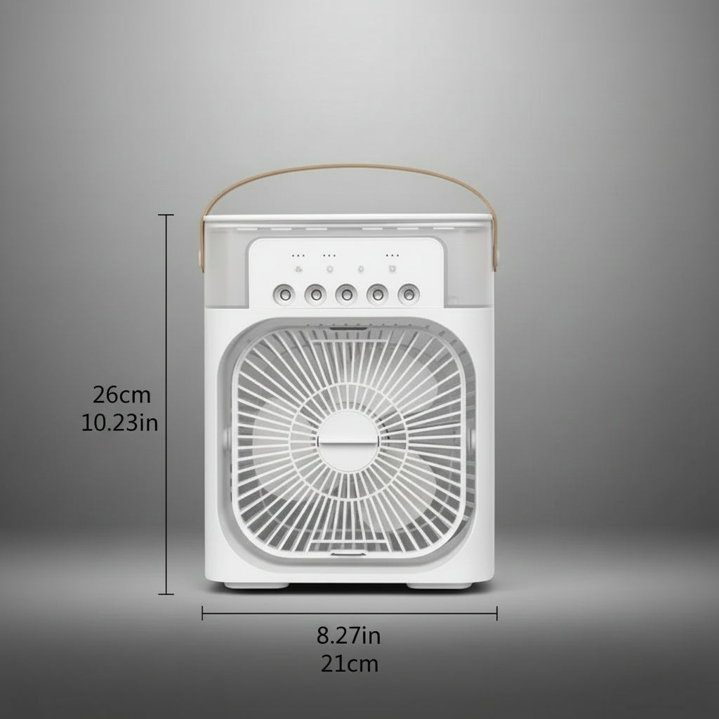 Portable USB Air Cooler Fan with Humidifier – Mini Air Conditioner for Home & Office