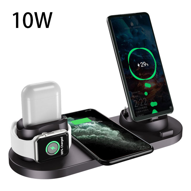 6-in-1 Wireless Charging Dock – Fast Charger for iPhone, Apple Watch & AirPods