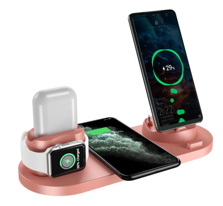 6-in-1 Wireless Charging Dock – Fast Charger for iPhone, Apple Watch & AirPods