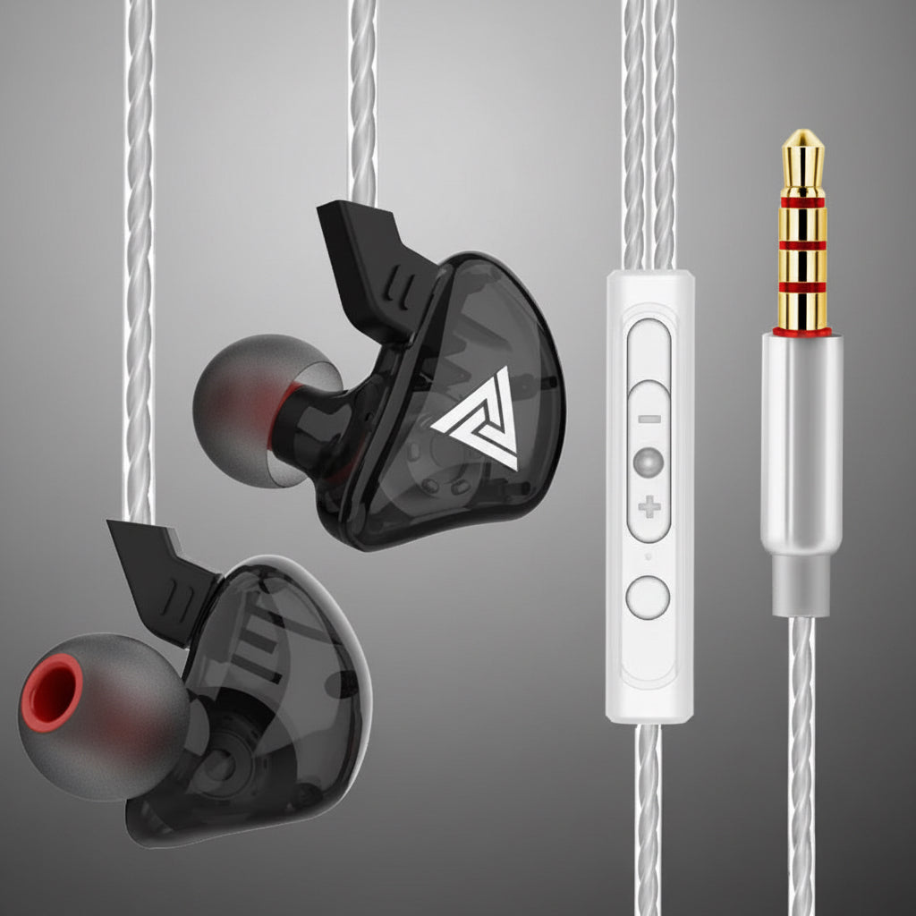 Original QKZ AK6 Copper Driver Hifi Wired Earphone Race Sport Headphone Bass Stereo Headset Music Earbuds 3.5MM in Ear with Mic