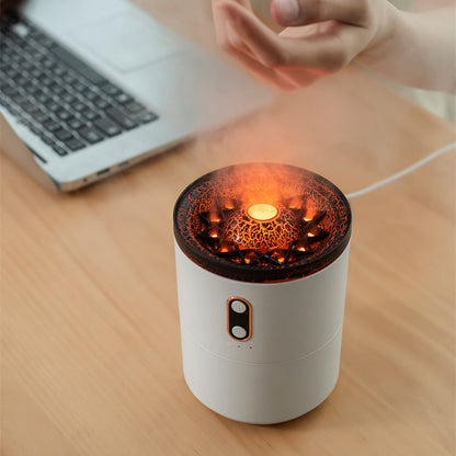 Volcanic Flame Aroma Diffuser – USB Portable Jellyfish Humidifier & Night Light