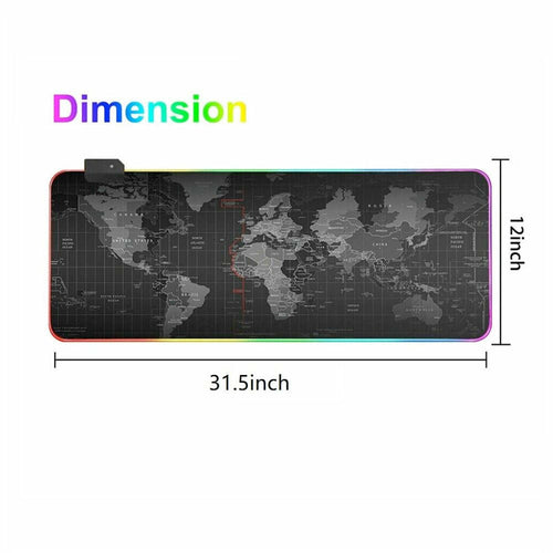 Dragon RGB Gaming Mouse Pad – Large World Map LED Mat