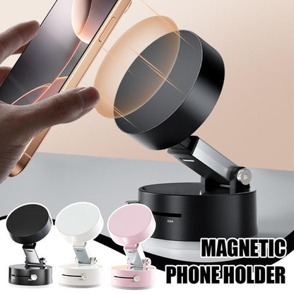 Magnetic Foldable Vacuum Car Phone Holder – Adjustable Mount