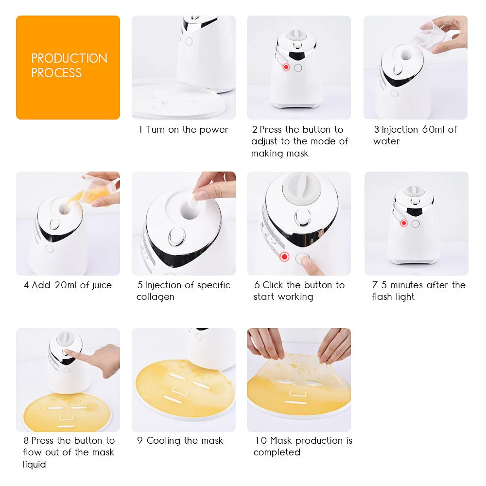 Vegetable Face Mask Machine Vegetable Fa Natural Collagen Fruit Face Mask Machine Beauty Facial Space Mask