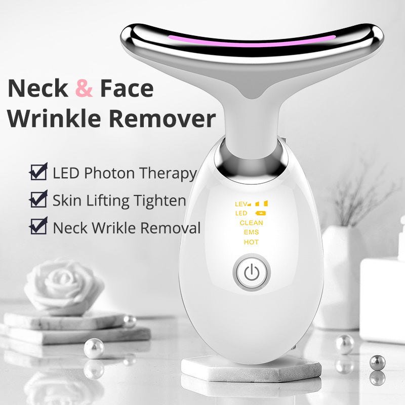 EMS Neck Massager – Microcurrent Wrinkle Remover & Thermal Tightening Device
