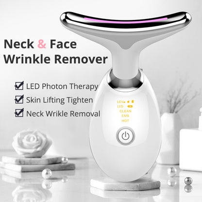 EMS Neck Massager – Microcurrent Wrinkle Remover & Thermal Tightening Device