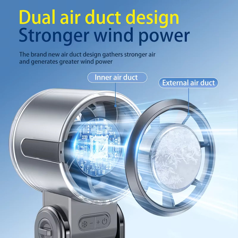 Portable Fans 29,000 RPM Collapsible Foldable TEC Superconducting Cooling Mini Portable Fan Air Cooler Minifan