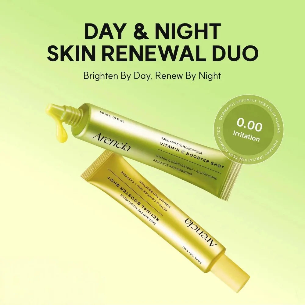 Arencia Vitamin C Booster Shot Face Eye Cream brightening antioxidant acne scars skin tone