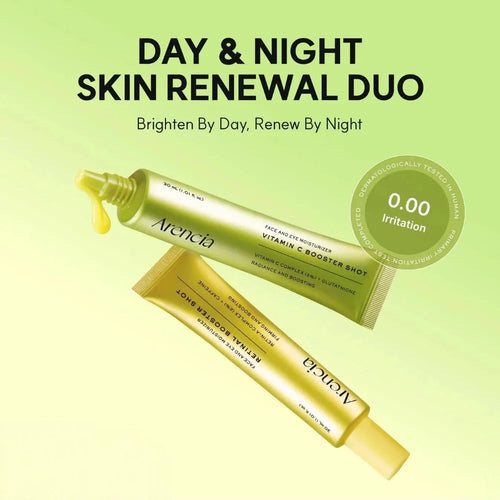 Arencia Vitamin C Booster Shot Face Eye Cream brightening antioxidant acne scars skin tone