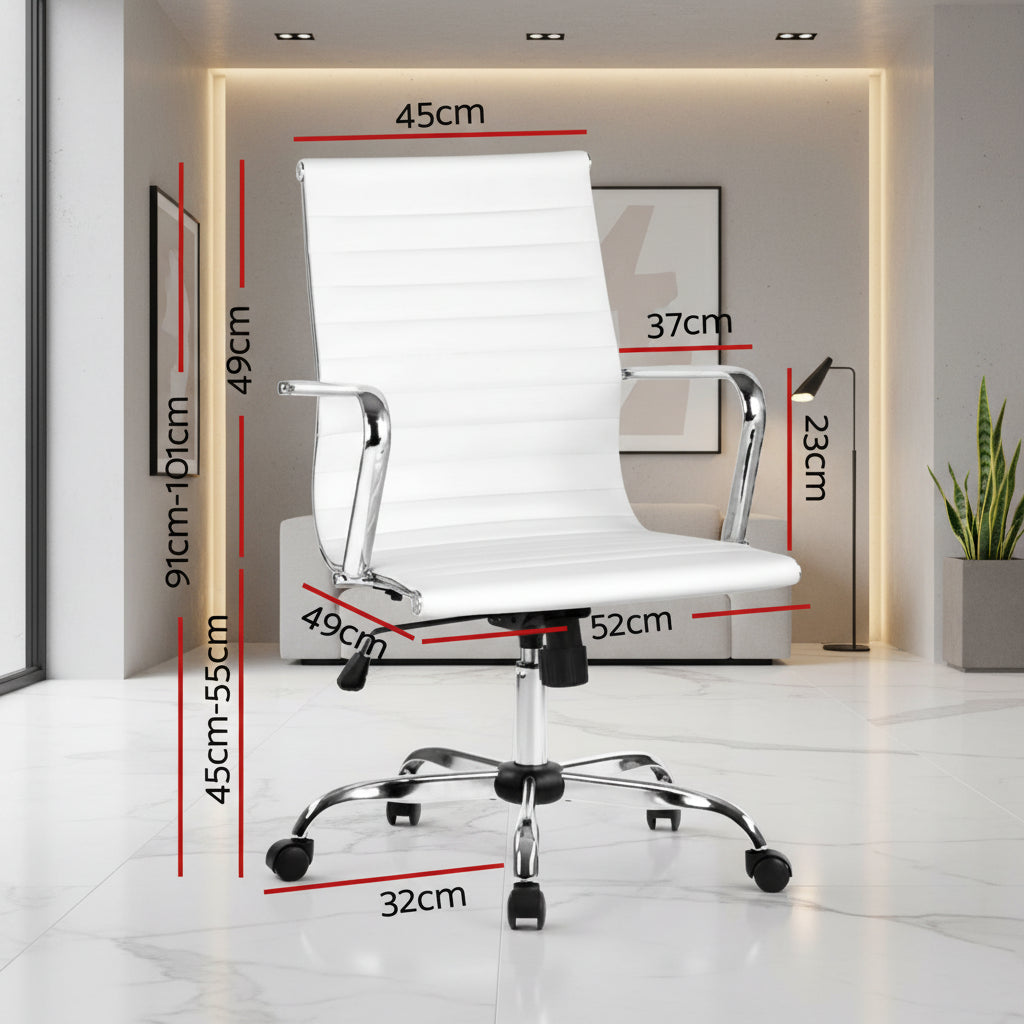 Artiss White Gaming Office Chair – Ergonomic Computer Desk Chair