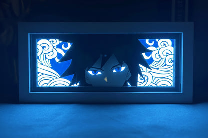 Demon Slayer Giyu LED Light Box – Anime Decorative Night Lamp