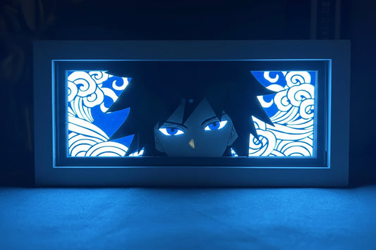 Demon Slayer Giyu LED Light Box – Anime Decorative Night Lamp