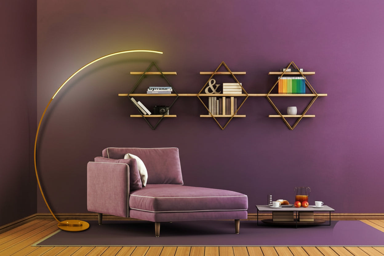 GlowCurve™ RGBW Modern Floor Lamp – Smart LED Ambient Lighting