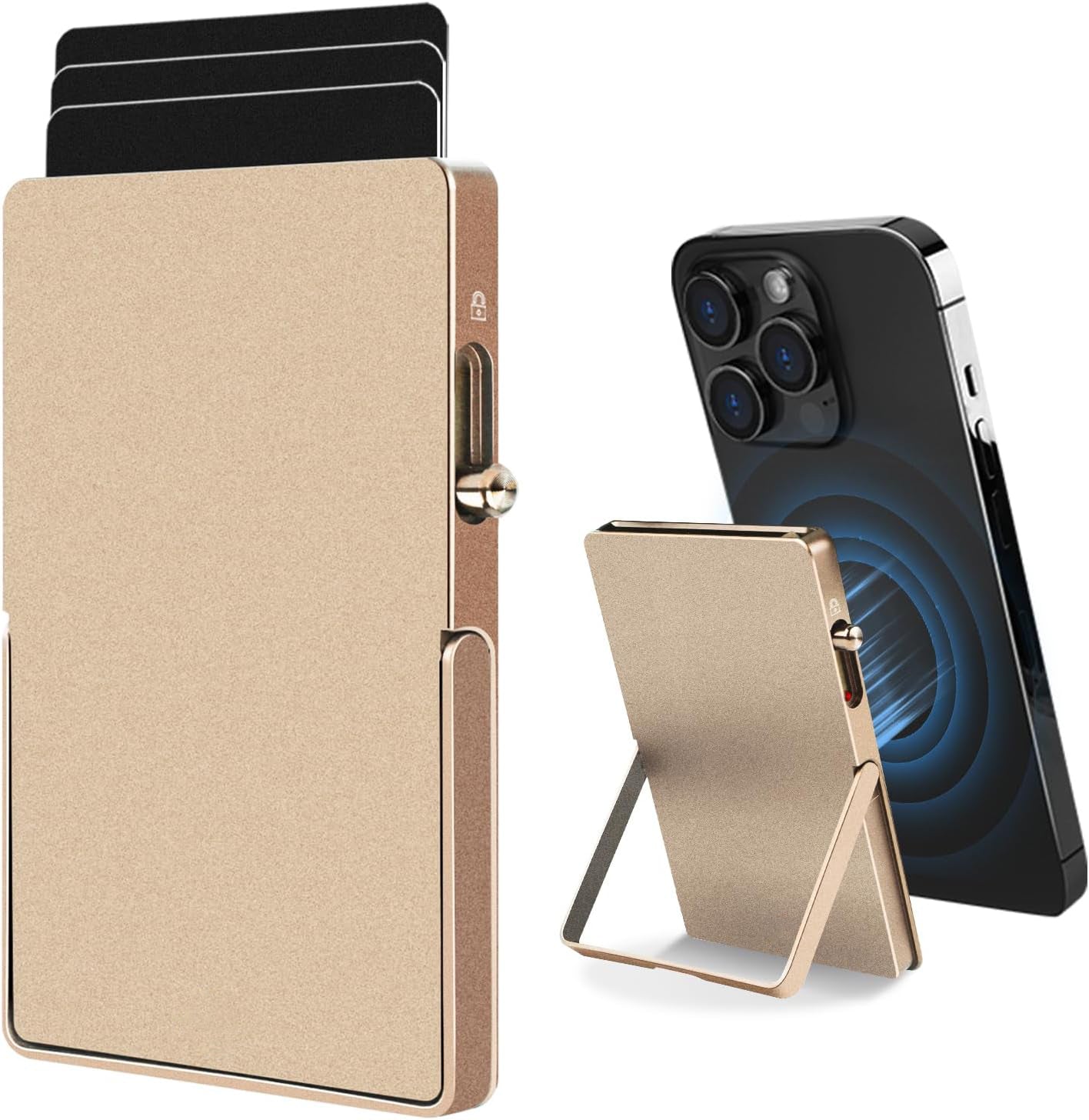 MagSafe RFID Blocking Wallet with Stand – Slim Magnetic Card Holder