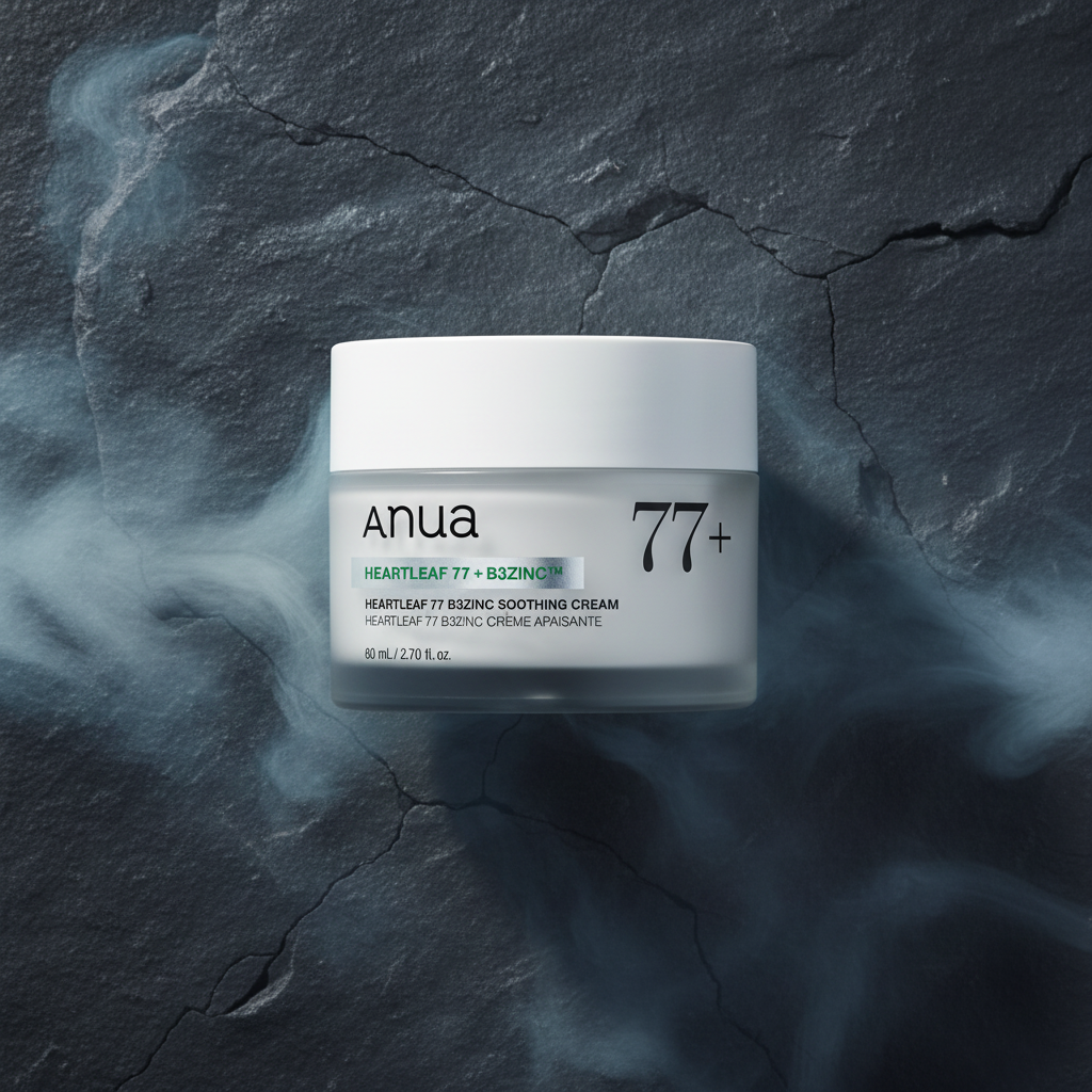Anua Heartleaf 77% B3Zinc Soothing Cream 80ml – Cremă Calmantă Anti-Acnee cu Niacinamidă & Zinc