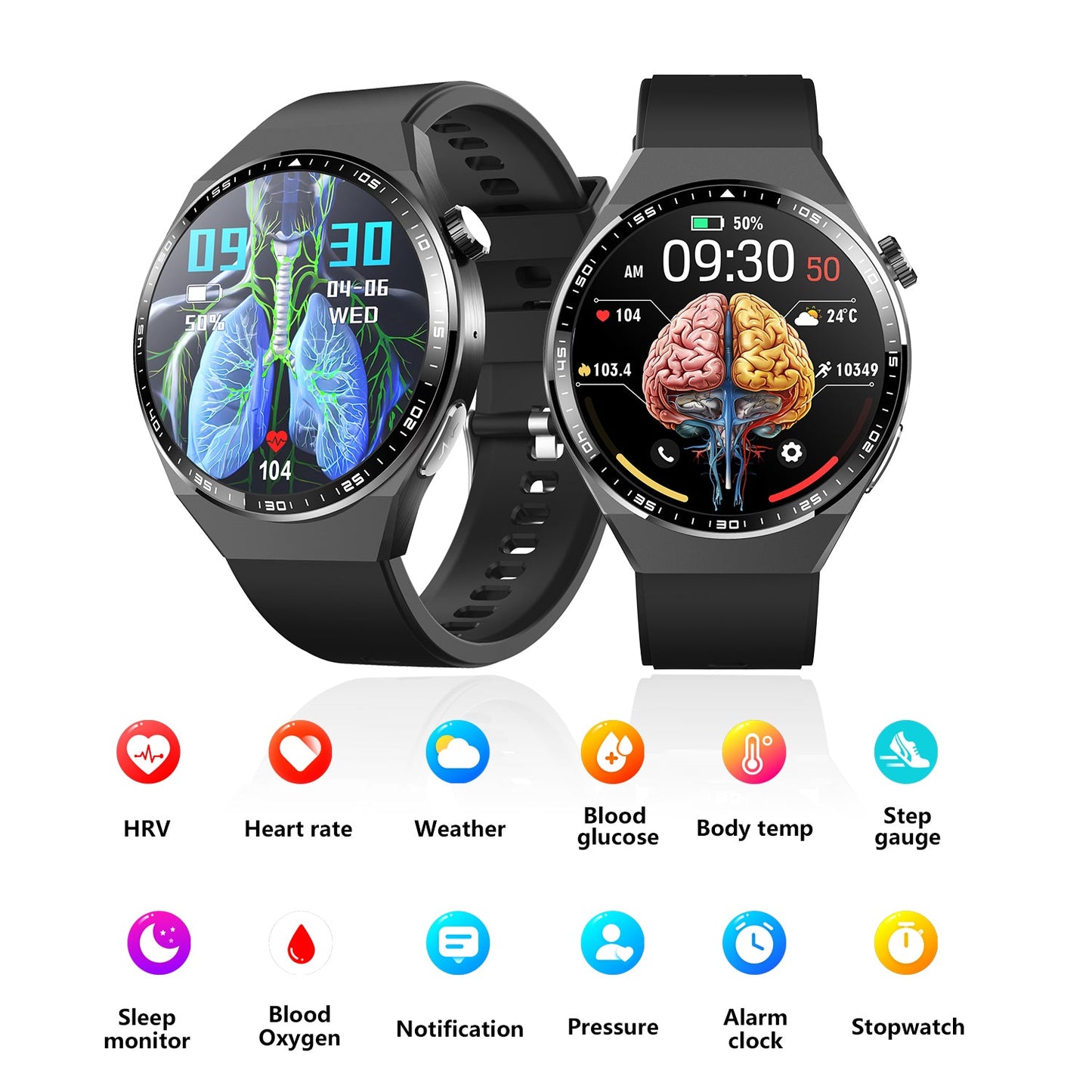 2025 Smartwatch with ECG & PPG – Health Monitoring Fitness Watch