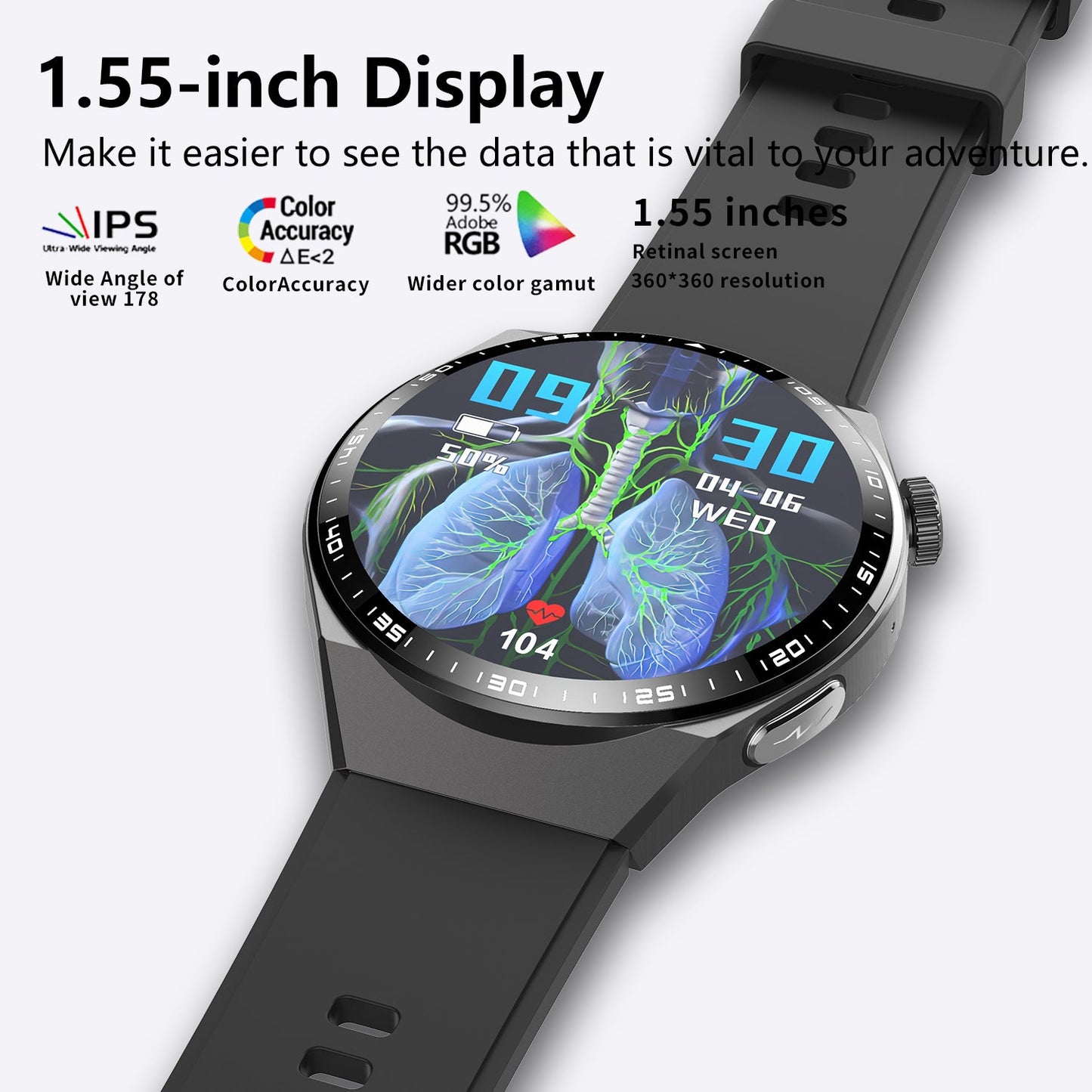 2025 Smartwatch with ECG & PPG – Health Monitoring Fitness Watch